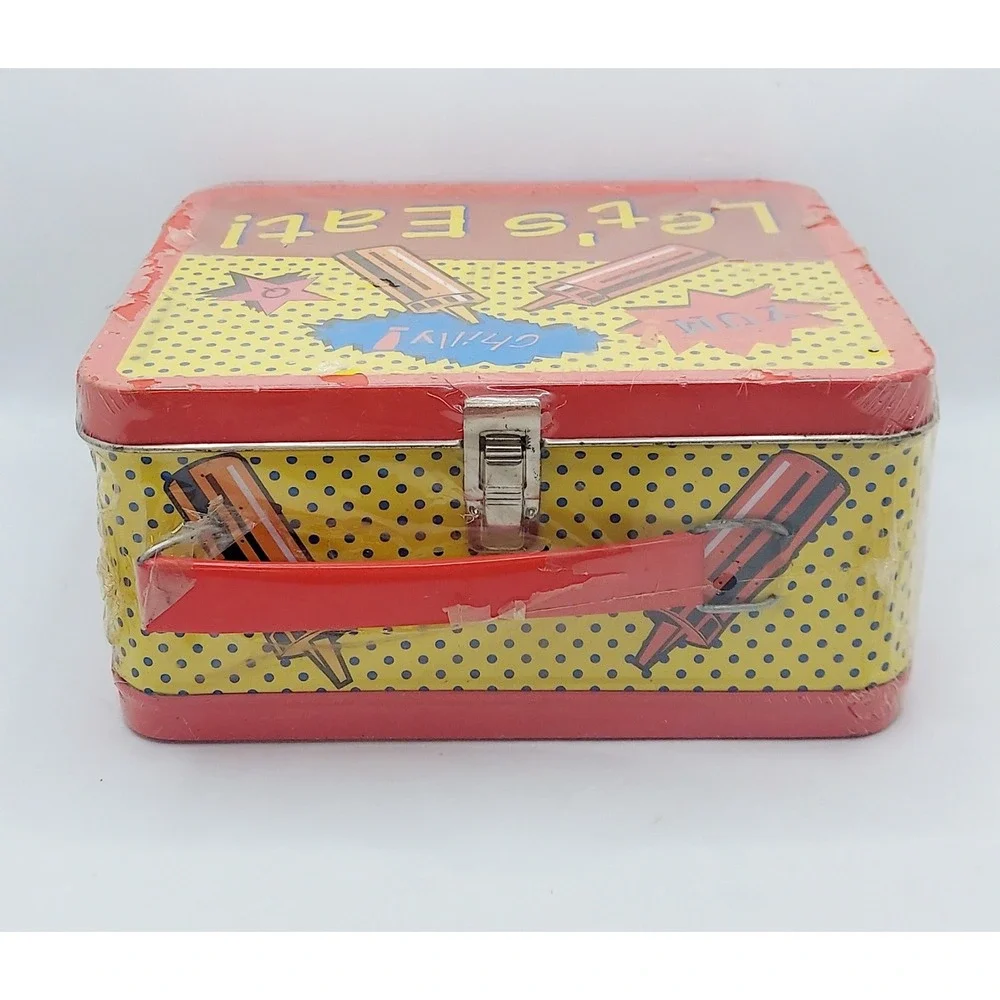 1990s G-Whiz Brainiaks Let's Eat Diner Metal Lunchbox